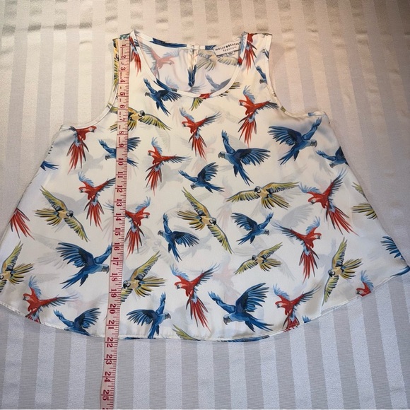 Molly Bracken Premium Bird Print Sleeveless Swing Top Tank Sz S - Picture 4 of 12